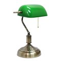 Simple Designs Executive Banker's Desk Lamp with Glass Shade, Green LT3216-GRN